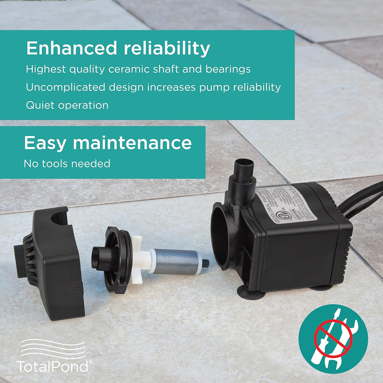 TotalPond 400 GPH Fountain Pump with LED Light