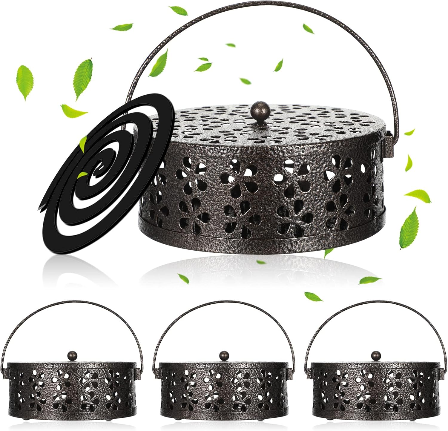 Lallisa 4 Piece Coil Holder Retro Iron Incense Burner