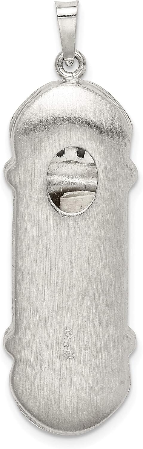 Sterling Silver Fancy Mezuzah Pendant 1