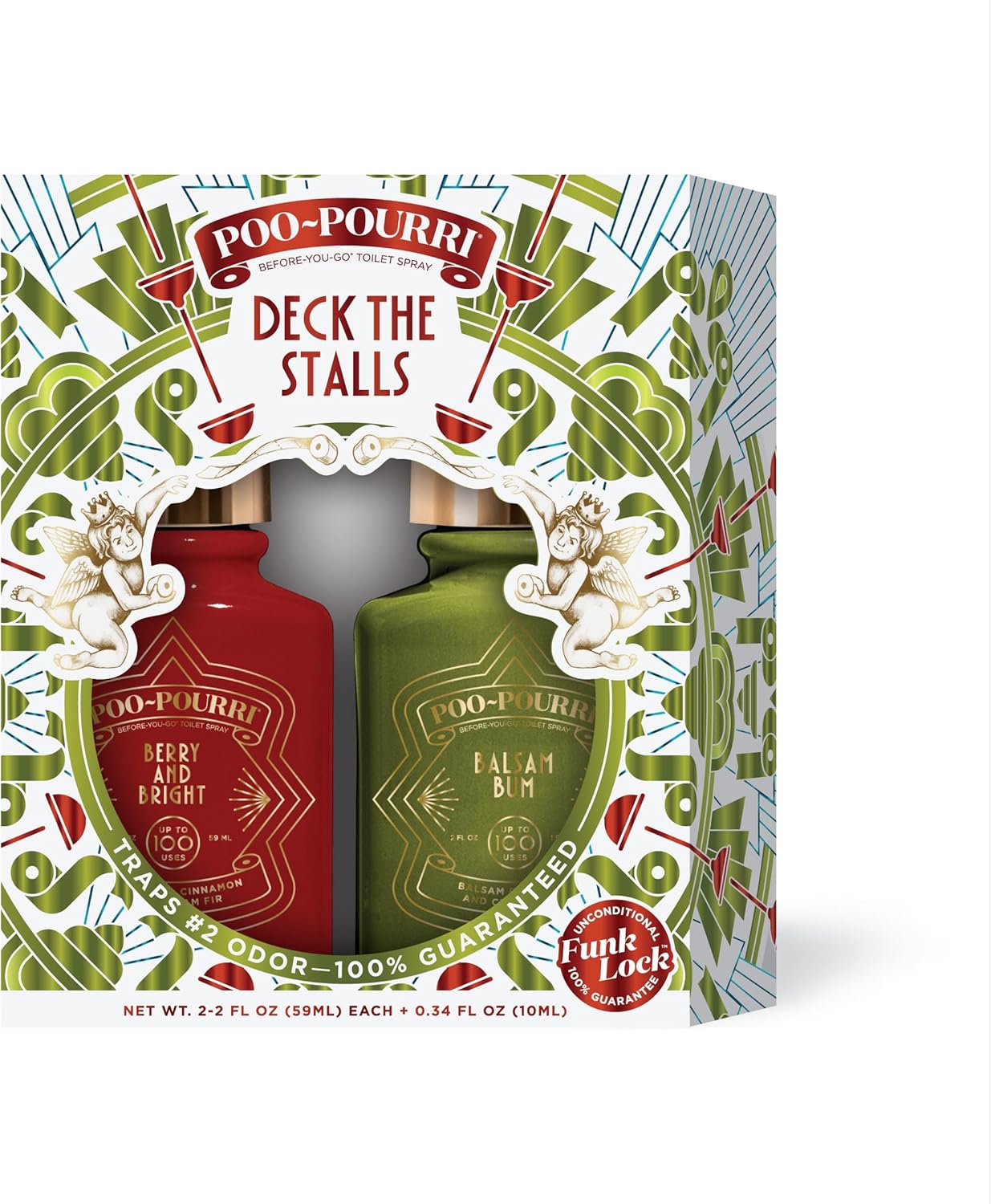 Poo-Pourri Deck The Stalls Gift Set Berry and Bright 2 Fl Oz