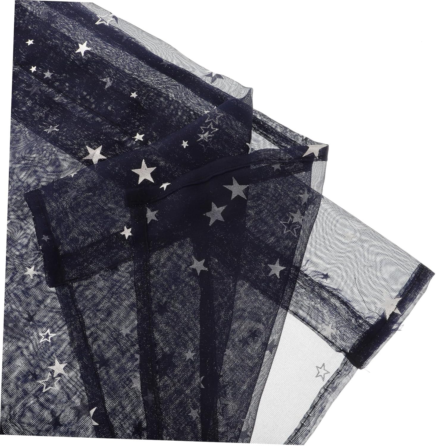 Sheer Star Foil Curtains with Grommets for Bedroom and Living Room