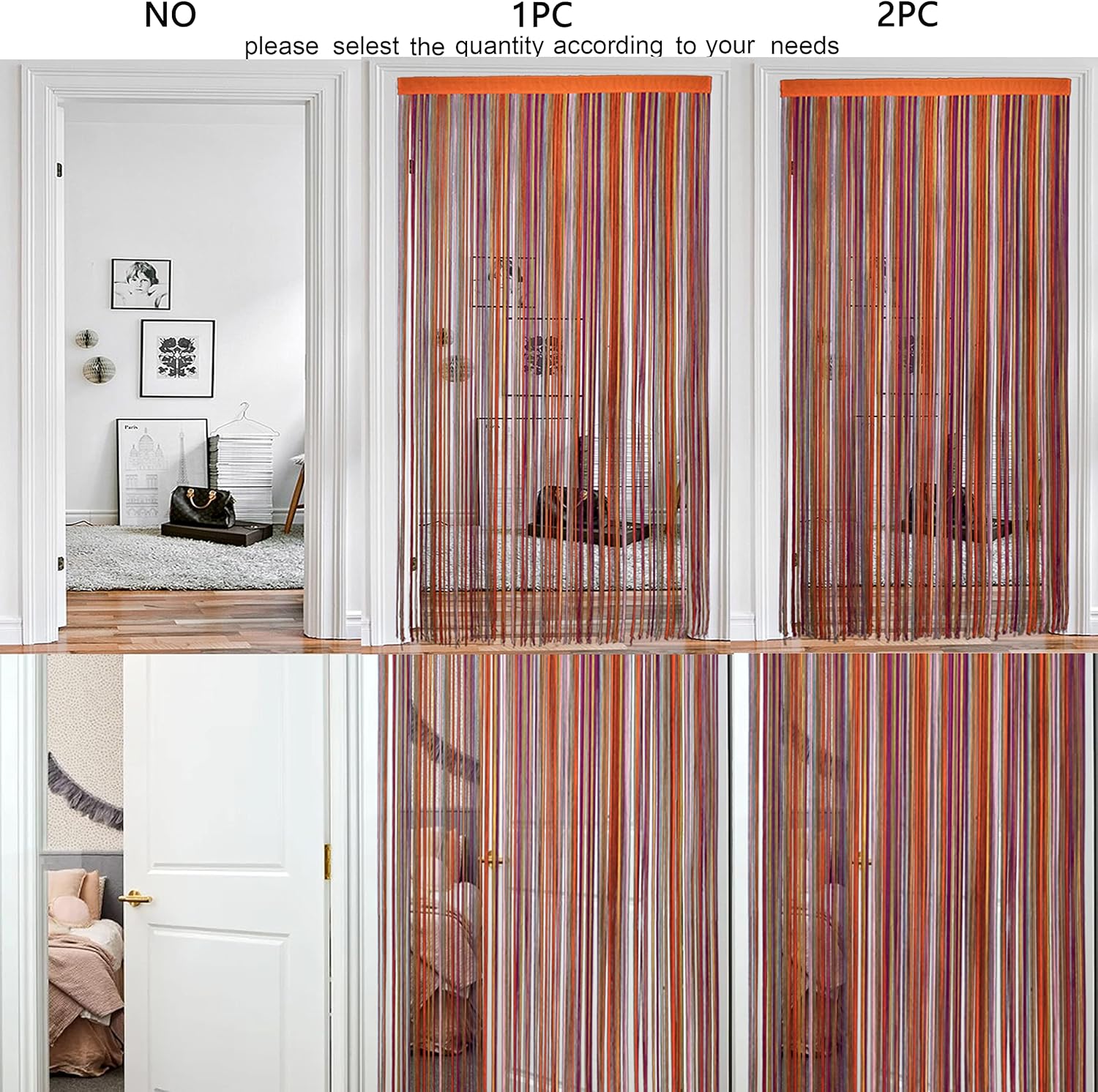 Spaghetti String Curtains for Privacy and Decor