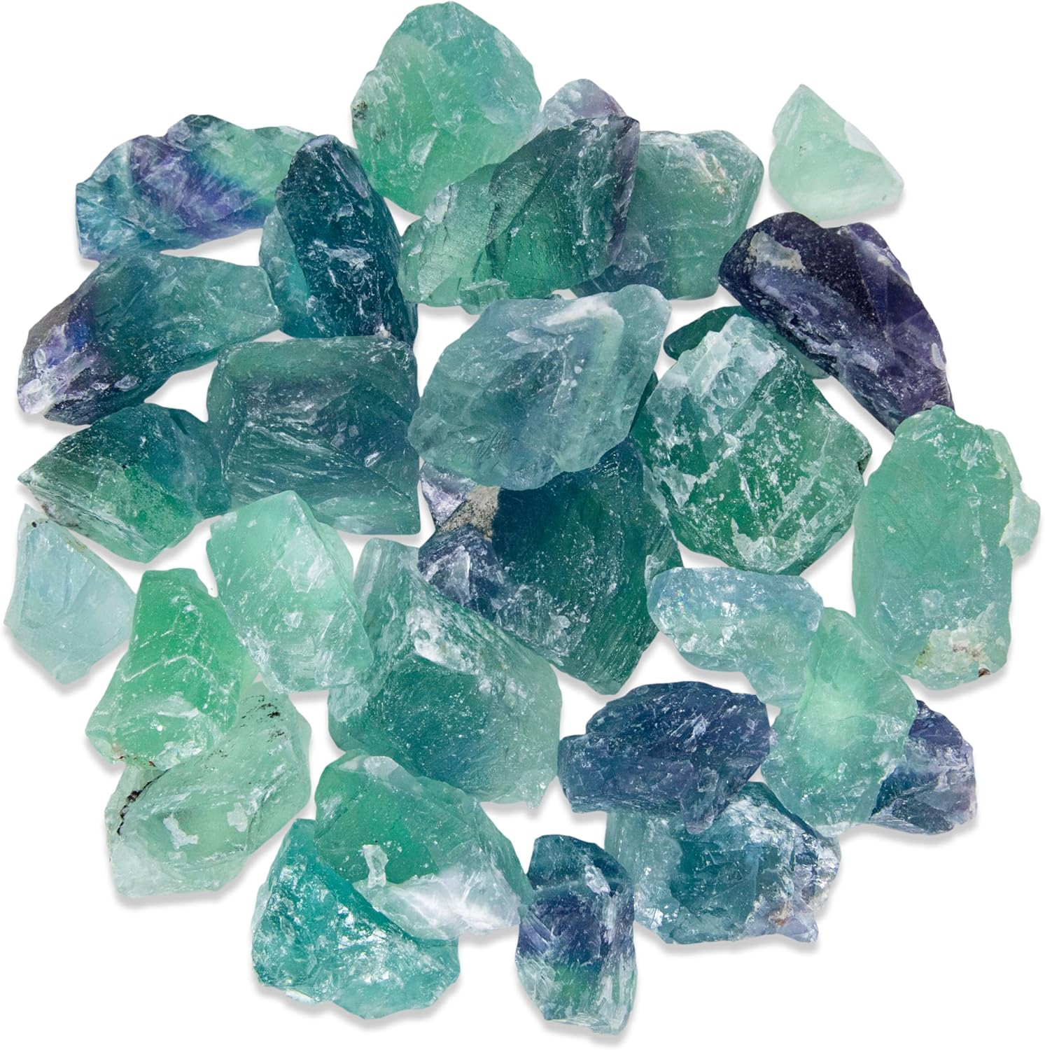 12 Lb Fluorite Rough Stones for Tumbling and Jewelry Making