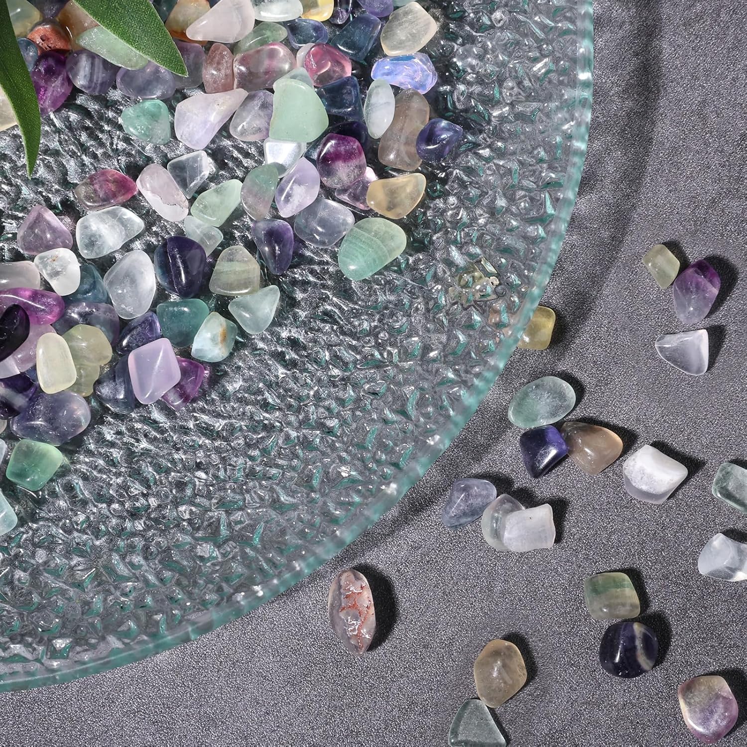 JOHOUSE Quartz Crystals Crushed Chips for Decor and Aquarium