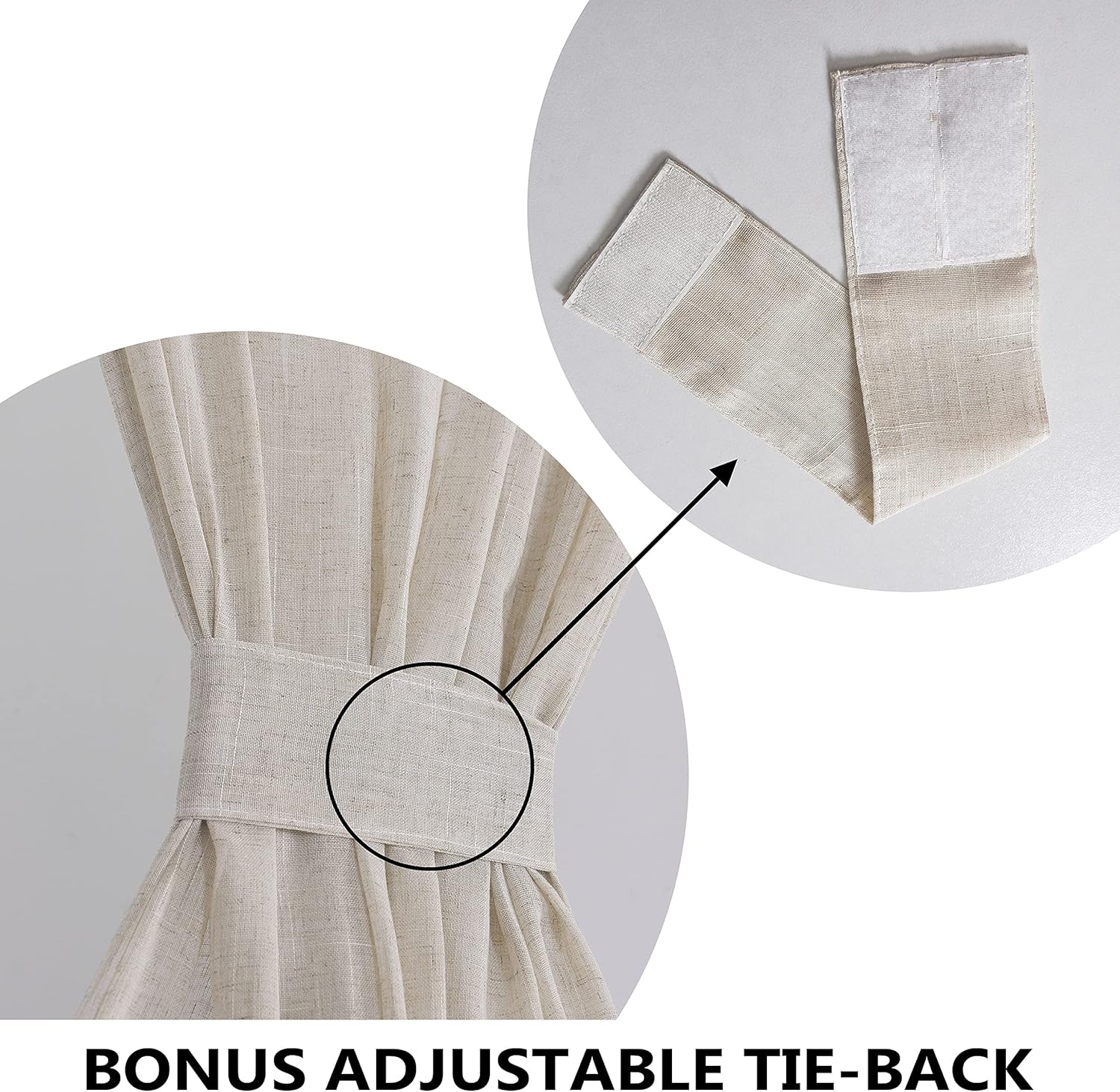 Demetex French Door Curtain 2 Panels 30x72 Beige