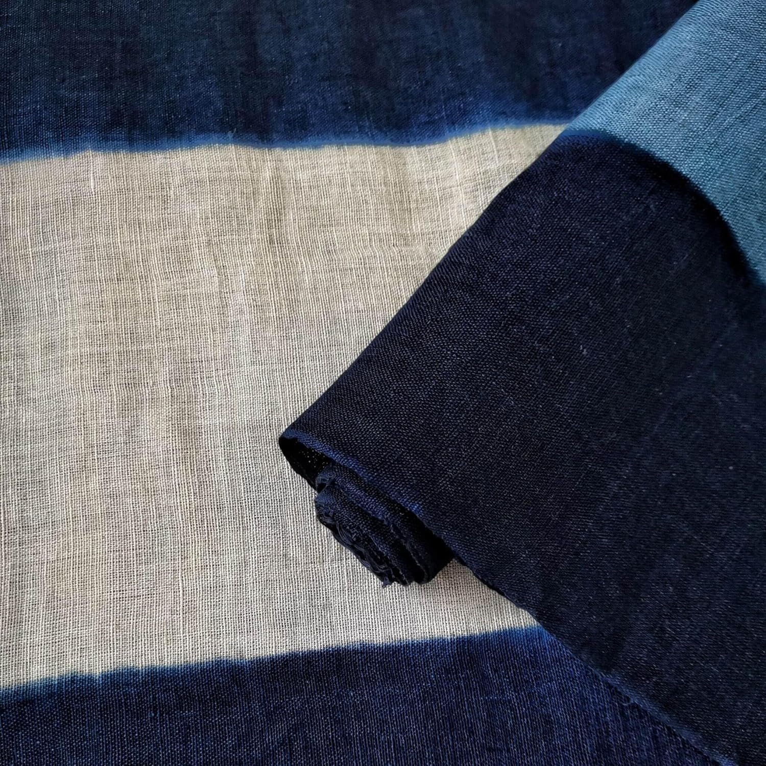 Hand-Dyed Japanese Noren Curtain Shibori Design 335x59in