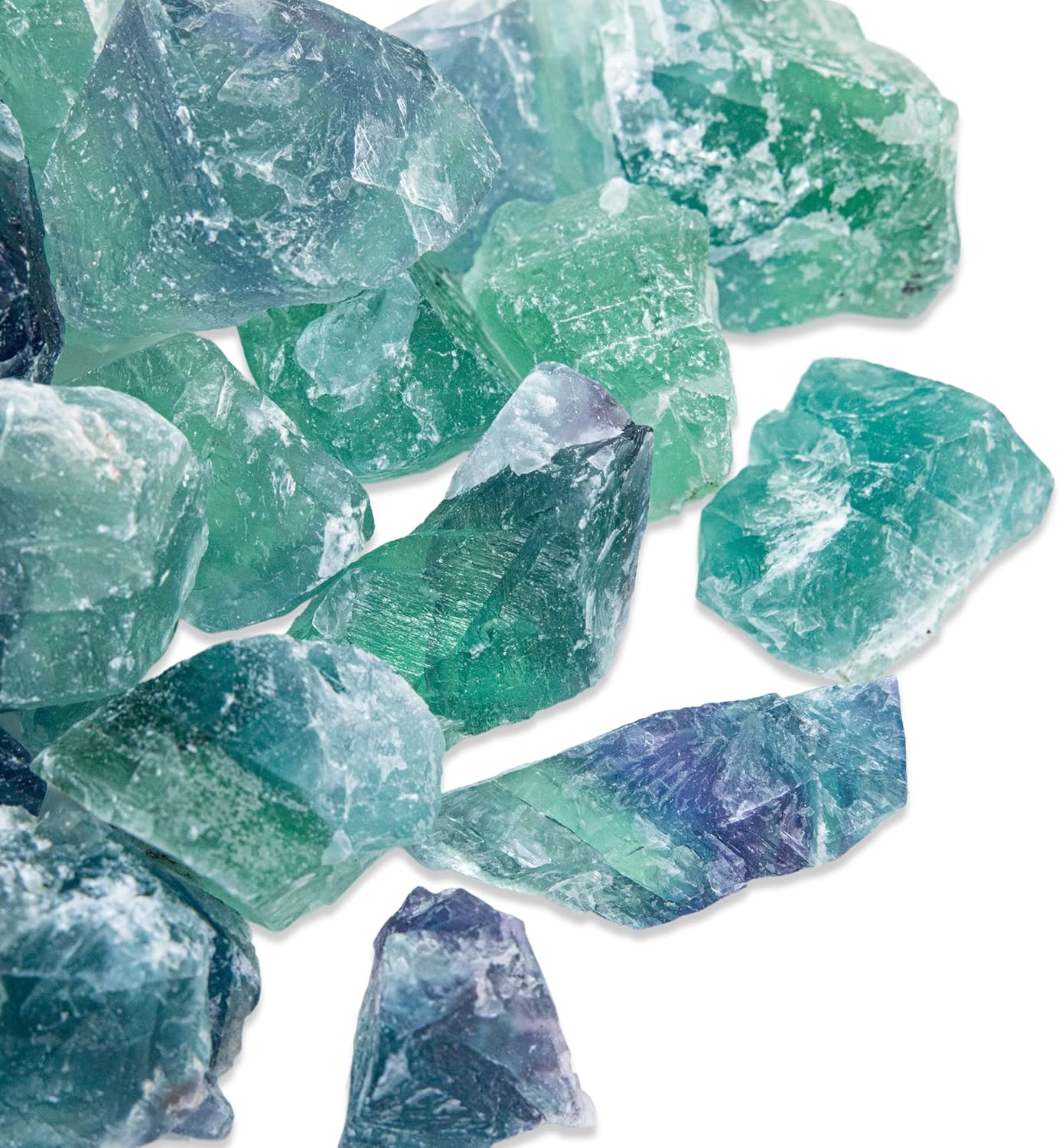 12 Lb Fluorite Rough Stones for Tumbling and Jewelry Making