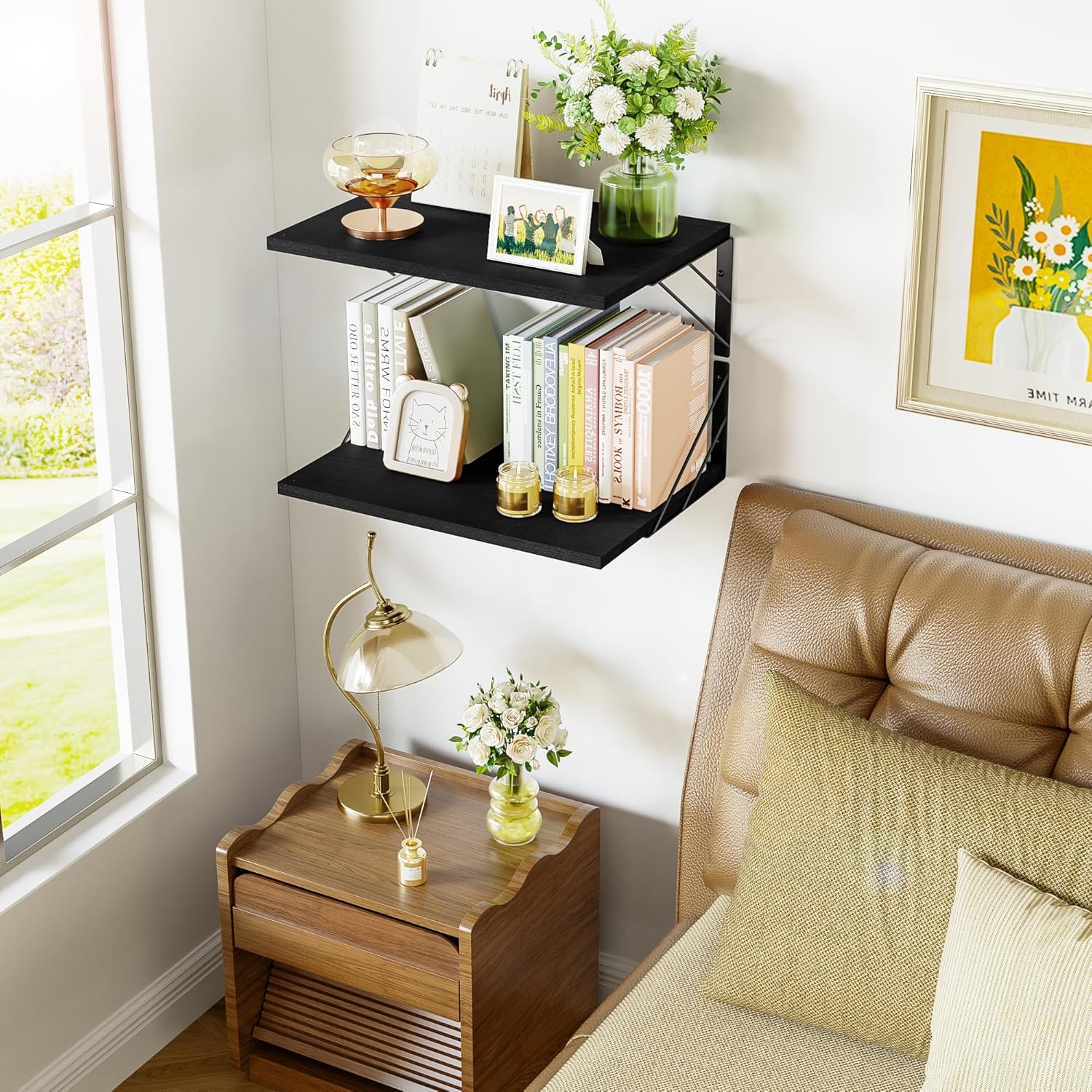 Love-KANKEI Deep Floating Shelves Set of 2 for Wall