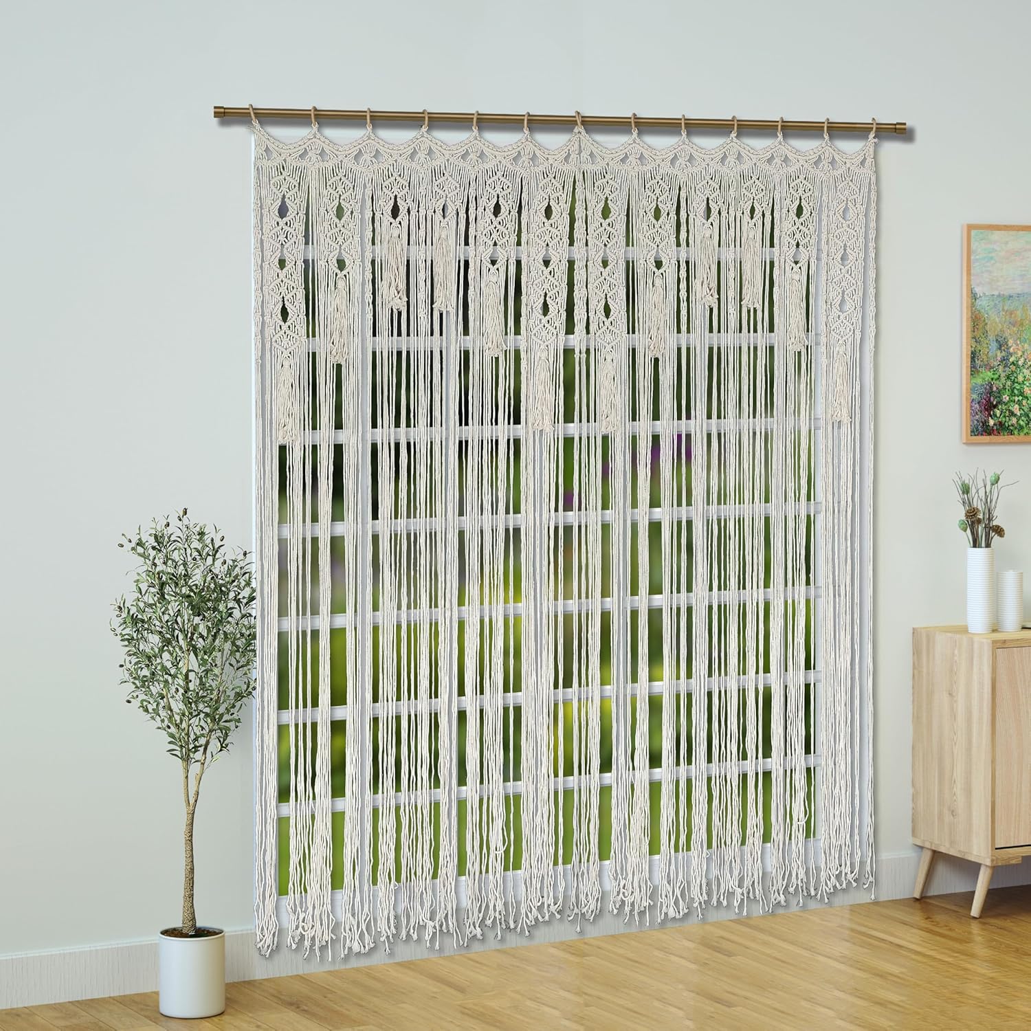 Macrame Curtain Boho Doorway Decor Panel