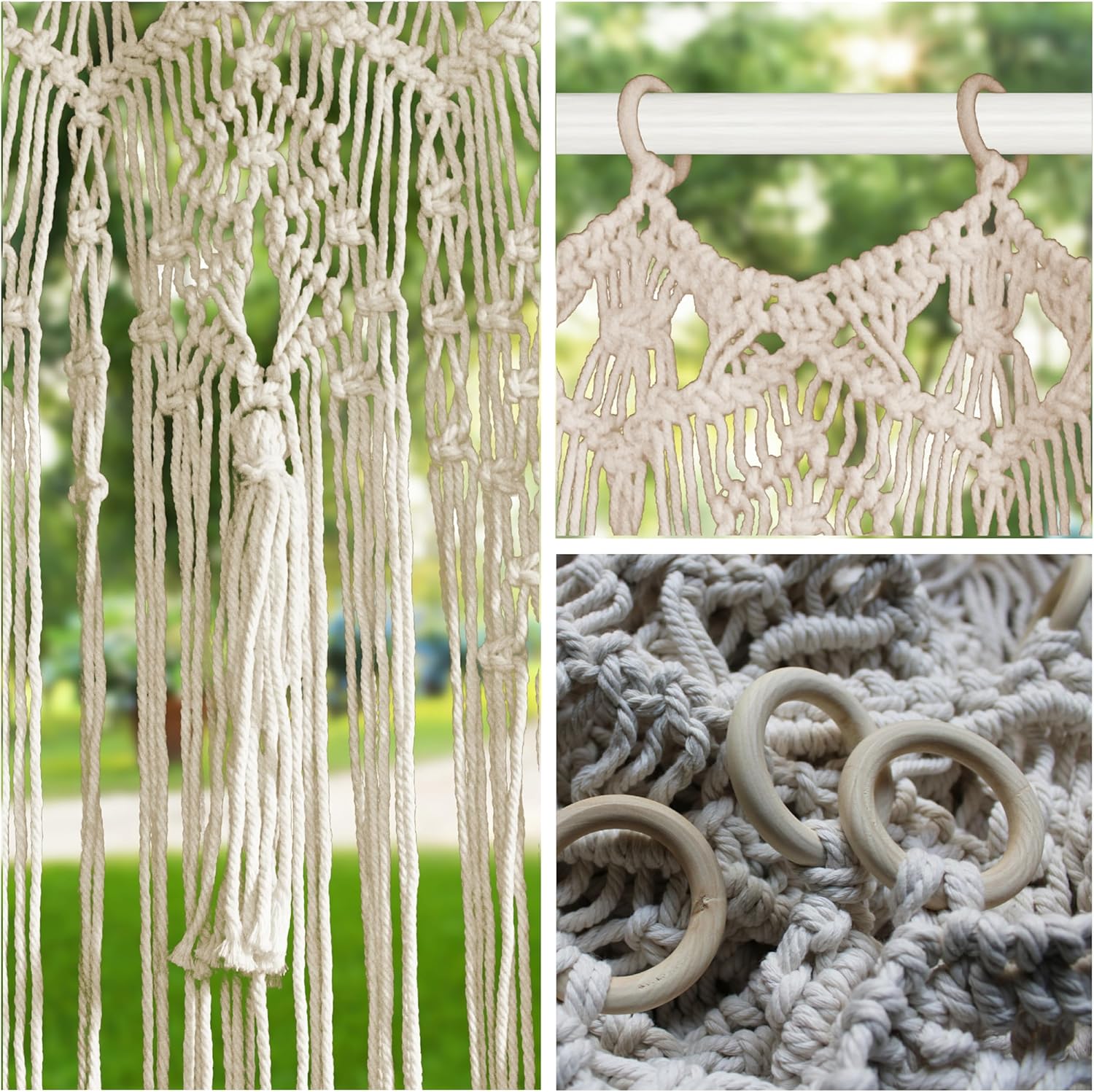 Macrame Curtain Boho Doorway Decor Panel