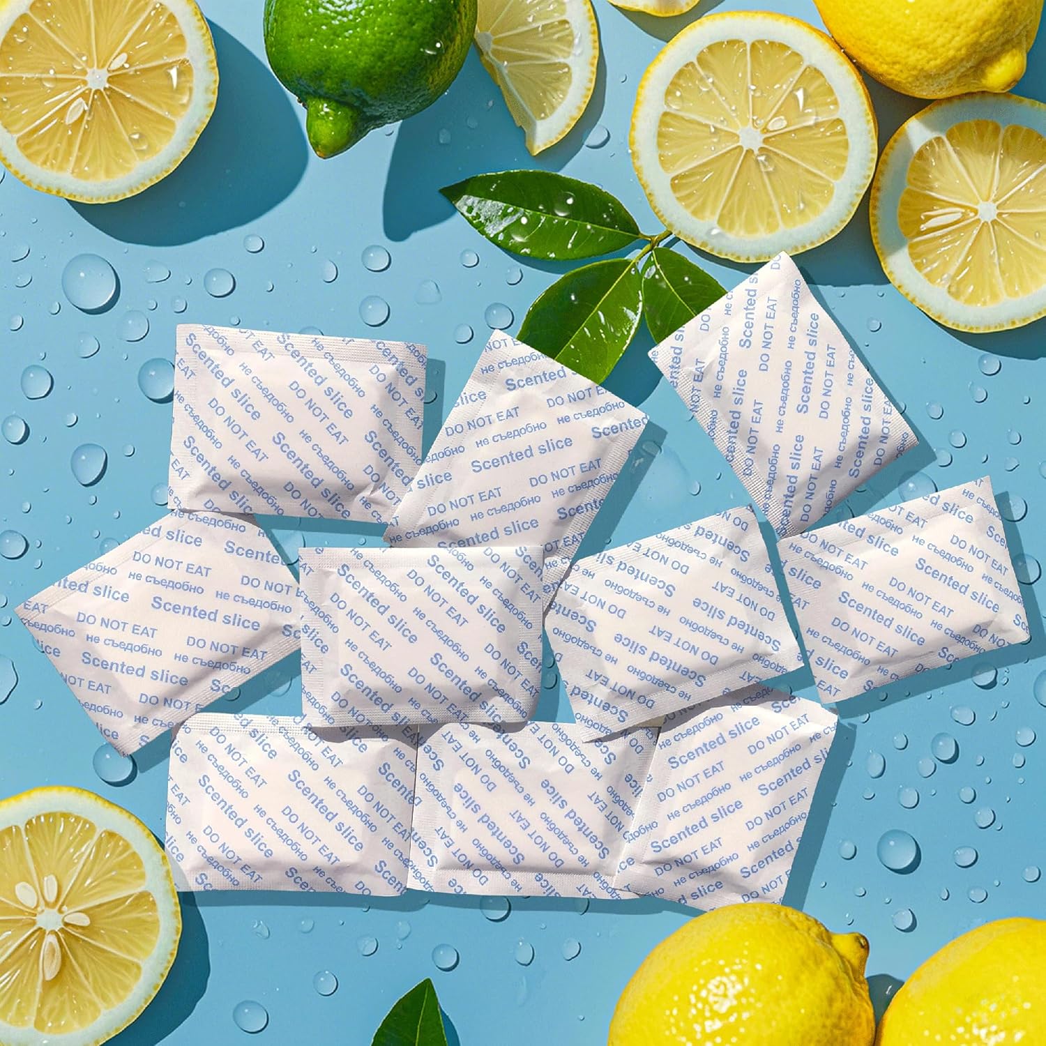 Lemon Scented Sachets Pack of 10 for Freshness