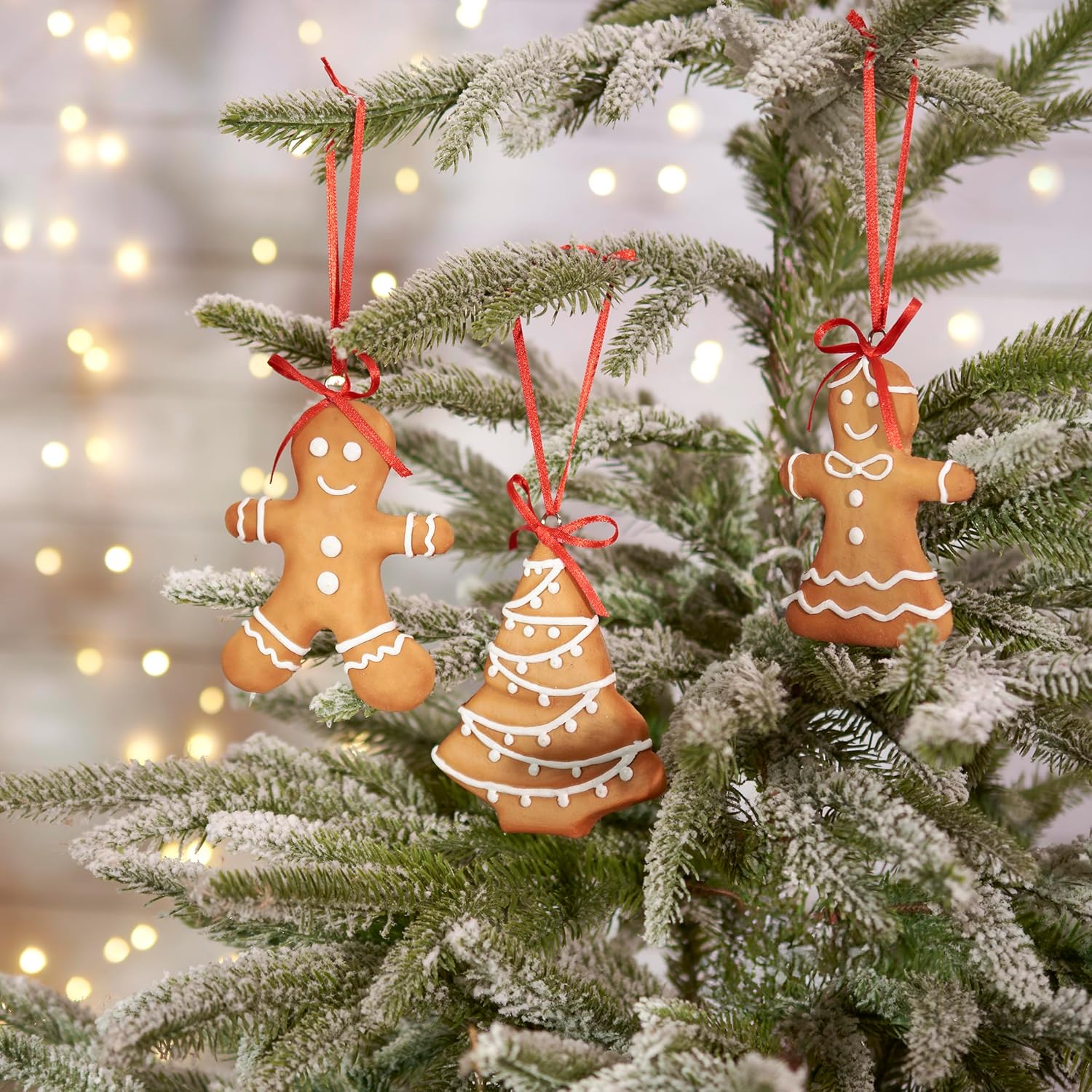 Gingerbread Trio Ornament Set by Primitives by Kathy